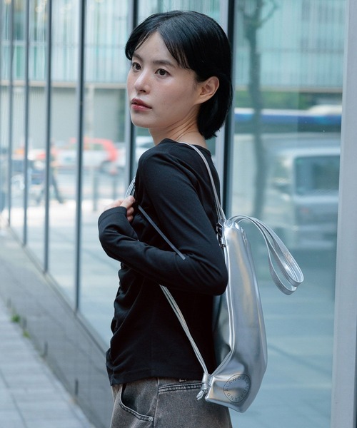 3.3 Field Trip (3.3フィールドトリップ)の「3.3 Field Trip/シャーリングリボン長袖T(Tシャツ/カットソー・レディース・グレー/ホワイト/ブラック・FREE)」の12枚目の写真