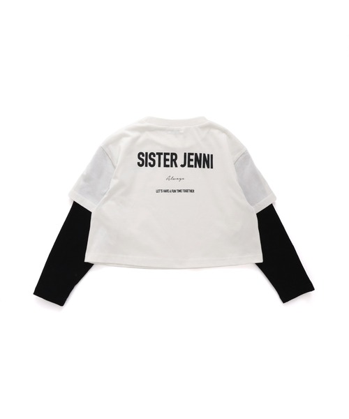 SISTER JENNI（SISTER JENNI）の「【コットン100％】ラインそでレイヤード風ロンT（Tシャツ/カットソー・キッズ・ラベンダー/オフホワイト/ブラック・160cm/150cm/130cm/140cm）」の11枚目の写真