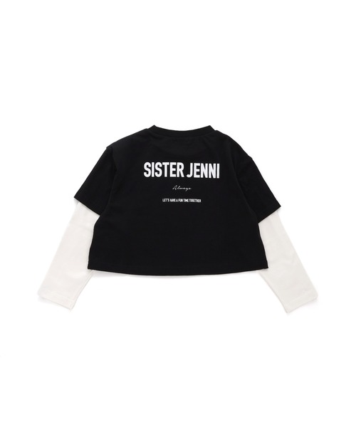 SISTER JENNI（SISTER JENNI）の「【コットン100％】ラインそでレイヤード風ロンT（Tシャツ/カットソー・キッズ・ラベンダー/オフホワイト/ブラック・160cm/150cm/130cm/140cm）」の13枚目の写真