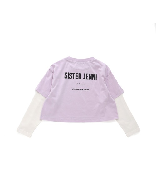 SISTER JENNI（SISTER JENNI）の「【コットン100％】ラインそでレイヤード風ロンT（Tシャツ/カットソー・キッズ・ラベンダー/オフホワイト/ブラック・160cm/150cm/130cm/140cm）」の15枚目の写真
