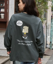 PEANUTS（ピーナッツ）の「【PEANUTS / SNOOPY】別注 ピーナッツ スヌーピー ヴィンテージプリント オーバーサイズロンT（Tシャツ/カットソー）」
