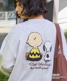 PEANUTS（ピーナッツ）の「【PEANUTS / SNOOPY】別注 ピーナッツ スヌーピー ヴィンテージプリント オーバーサイズロンT（Tシャツ/カットソー）」