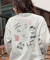 SNOOPY（スヌーピー）の「【PEANUTS / SNOOPY】別注 ピーナッツ スヌーピー ヴィンテージプリント オーバーサイズロンT（Tシャツ/カットソー）」