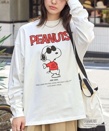 SNOOPY（スヌーピー）の「【PEANUTS / SNOOPY】別注 ピーナッツ スヌーピー ヴィンテージプリント オーバーサイズロンT（Tシャツ/カットソー）」