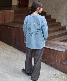 PEANUTS（ピーナッツ）の「【PEANUTS / SNOOPY】別注 ピーナッツ スヌーピー ヴィンテージプリント オーバーサイズロンT（Tシャツ/カットソー）」