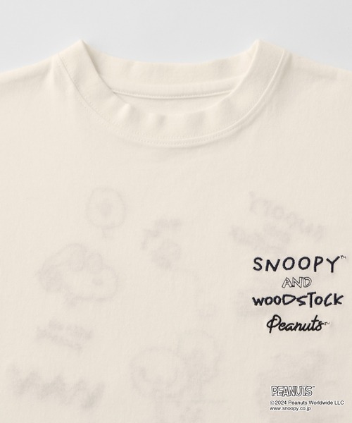 MONO-MART(モノマート)の「【PEANUTS / SNOOPY】別注 ピーナッツ スヌーピー ヴィンテージプリント オーバーサイズロンT(Tシャツ/カットソー・レディース・ブラック/ブラック系2/オフホワイト/スミクロ/ホワイト系2/ワイン/ホワイト系3/ブラック系3/オートミール/ネイビー/グレイッシュベージュ/ホワイト系4/ブラック系4/グレイッシュブルー/ライトピンク/グレー系/ブラック系5・M/L)」の20枚目の写真