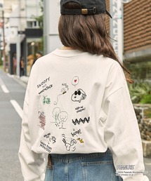 PEANUTS（ピーナッツ）の「【PEANUTS   SNOOPY】別注 ピーナッツ スヌーピー ヴィンテージプリント オーバーサイズロンT（Tシャツ/カットソー）」