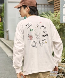 PEANUTS（ピーナッツ）の「【PEANUTS / SNOOPY】別注 ピーナッツ スヌーピー ヴィンテージプリント オーバーサイズロンT（Tシャツ/カットソー）」