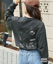 SNOOPY（スヌーピー）の「【PEANUTS / SNOOPY】別注 ピーナッツ スヌーピー ヴィンテージプリント オーバーサイズロンT（Tシャツ/カットソー）」