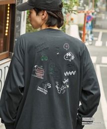 SNOOPY（スヌーピー）の「【PEANUTS / SNOOPY】別注 ピーナッツ スヌーピー ヴィンテージプリント オーバーサイズロンT（Tシャツ/カットソー）」