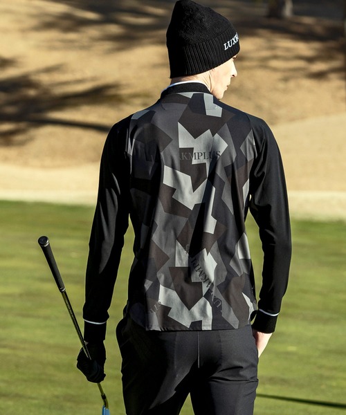 【セール】LUXEAKMPLUS(リュクスエイケイエムプラス)ゴルフ カモ柄モックネックロングTシャツ（Tシャツ/カットソー）｜LUXEAKMPLUS（リュクスエイケイエムプラス）