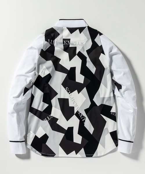 【セール】LUXEAKMPLUS(リュクスエイケイエムプラス)ゴルフ カモ柄モックネックロングTシャツ（Tシャツ/カットソー）｜LUXEAKMPLUS（リュクスエイケイエムプラス）