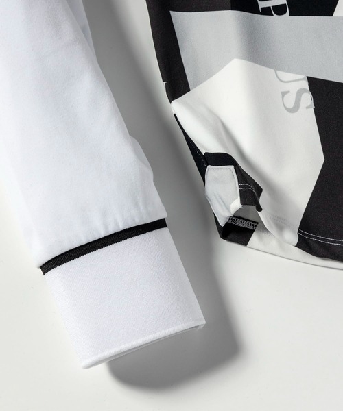 【セール】LUXEAKMPLUS(リュクスエイケイエムプラス)ゴルフ カモ柄モックネックロングTシャツ（Tシャツ/カットソー）｜LUXEAKMPLUS（リュクスエイケイエムプラス）