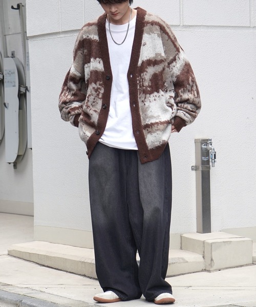 セール】モヘアライク ルーズシルエット グラデーション