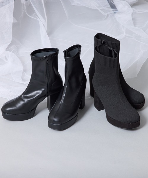 Mavie..7(メヴィセットゥ)の「【Mavie..7】ショートブーツ(ブーツ・レディース・ブラック系/ブラック・SMALL/MEDIUM/LARGE)」の4枚目の写真