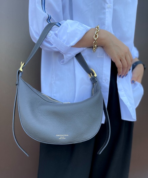 Scrap Book（スクラップブック）の「【CHRISTIAN VILLA】ムーンバッグ（ショルダーバッグ・レディース・グレー系その他/ホワイト・FREE）」の4枚目の写真
