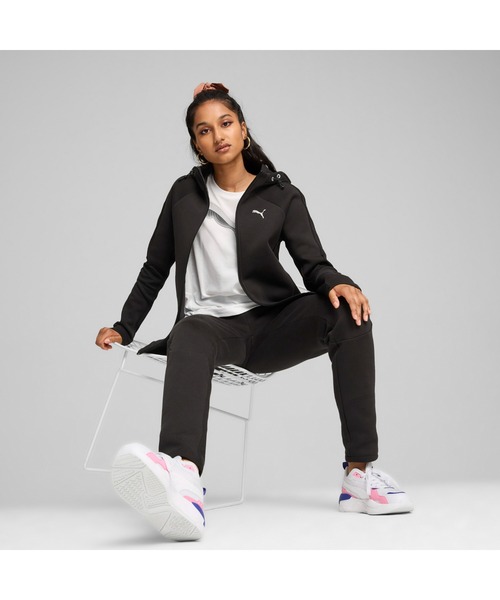 PUMA(プーマ)の「PUMA プーマ ウィメンズ エヴォストライプ フルジップ フーディー(パーカー・レディース・ライトグレー/ブラック・LARGE/SMALL/MEDIUM/X-LARGE)」の6枚目の写真