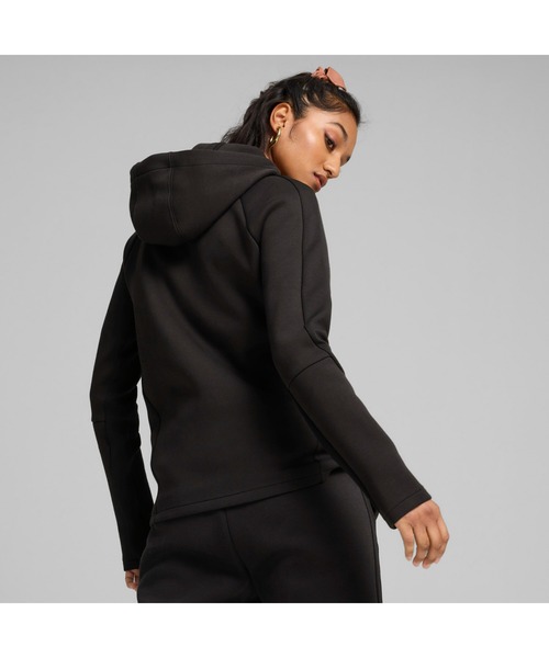 PUMA(プーマ)の「PUMA プーマ ウィメンズ エヴォストライプ フルジップ フーディー(パーカー・レディース・ライトグレー/ブラック・LARGE/SMALL/MEDIUM/X-LARGE)」の7枚目の写真