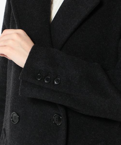 Another Edition（アナザーエディション）の「ソフトメルトンロングコート/ AEBC 　ソフトメルトン LONG CT（チェスターコート・レディース・ダークグレー・MEDIUM/SMALL）」の10枚目の写真