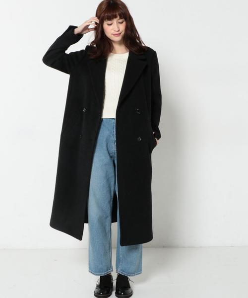 Another Edition（アナザーエディション）の「ソフトメルトンロングコート/ AEBC 　ソフトメルトン LONG CT（チェスターコート・レディース・ダークグレー・MEDIUM/SMALL）」の14枚目の写真