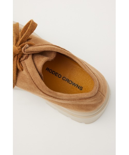 RODEO CROWNS WIDE BOWL（ロデオクラウンズワイドボウル）の「VOLUME SOLE F スエードシューズ（スニーカー・レディース・ブラック/ベージュ・MEDIUM/LARGE）」の16枚目の写真