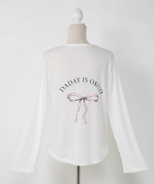 DearMyLoveRose(ディアマイラブローズ)の「リボンプリントシアーロンT(Tシャツ/カットソー・レディース・ホワイト・FREE)」の17枚目の写真