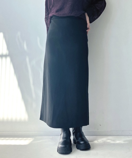 AS KNOW AS plus（アズノゥアズプラス）の「◇らくちんリブナロー起毛スカート（スカート・レディース・レッド系/アイボリー系/グレー系/ブラック系・FREE）」の2枚目の写真