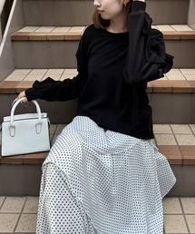 clear | 袖フリルスウェットトップス [甘めにも着れる]≪2024AW新作≫(スウェット)