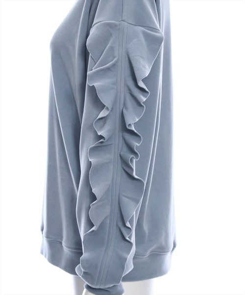 clear（クリア）の「袖フリルスウェットトップス [大人 カジュアル 着回し力抜群]≪再入荷≫（スウェット・レディース・ブルーグレー/ブラック/オフホワイト・F）」の16枚目の写真