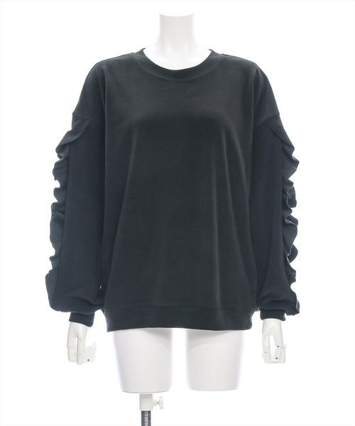 clear（クリア）の「袖フリルスウェットトップス [大人 カジュアル 着回し力抜群]≪再入荷≫（スウェット・レディース・ブルーグレー/ブラック/オフホワイト・F）」の20枚目の写真