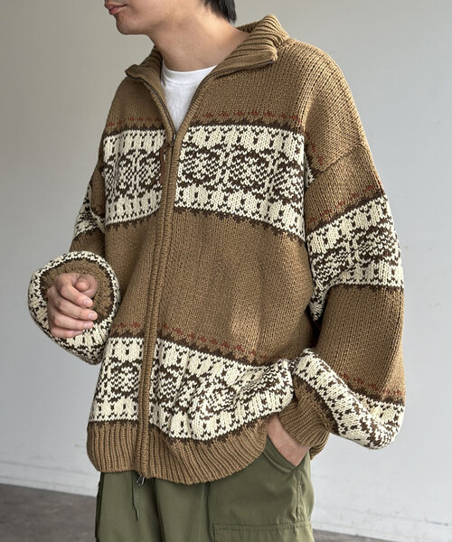 【セール】ジャガードZIPカーディガン（カーディガン/ボレロ）｜CPCM（シーピーシーエム）