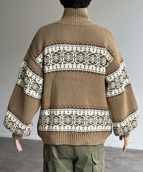 CPCM（シーピーシーエム）の「ジャガードZIPカーディガン（カーディガン/ボレロ・メンズ・アイボリー/ベージュ/ネイビー・MEDIUM/LARGE）」の18枚目の写真