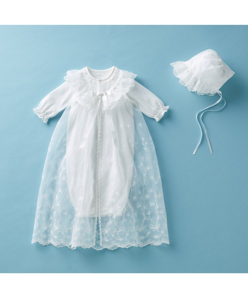 セレモニードレス3点セット【通年用】【箱入】（ロンパース）｜MIKI