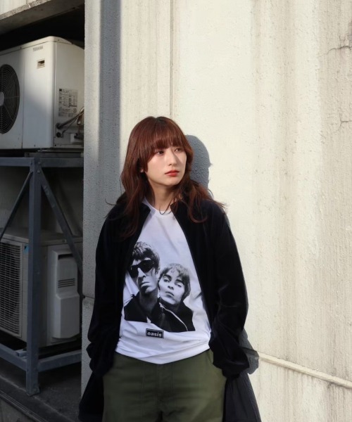 【OASIS】オアシス NOEL&LIAM SQUARE PHOTO（Tシャツ/カットソー）｜fridge（フリッジ）