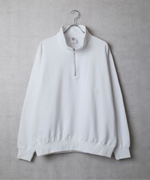 【FEW2】【CROSS & STITCH/クロスアンドステッチ】レギュラーウェイト ハーフジップ スウェットシャツ