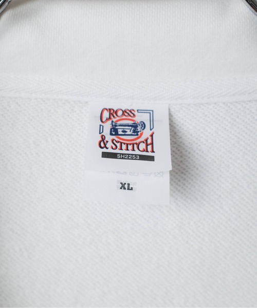 CROSS & STITCH(クロスステッチ)の「【FEW2】【CROSS & STITCH/クロスアンドステッチ】レギュラーウェイト ハーフジップ スウェットシャツ(スウェット・メンズ・ホワイト/ブラック/アッシュグレー・MEDIUM/LARGE/X-LARGE/XX-LARGE)」の17枚目の写真