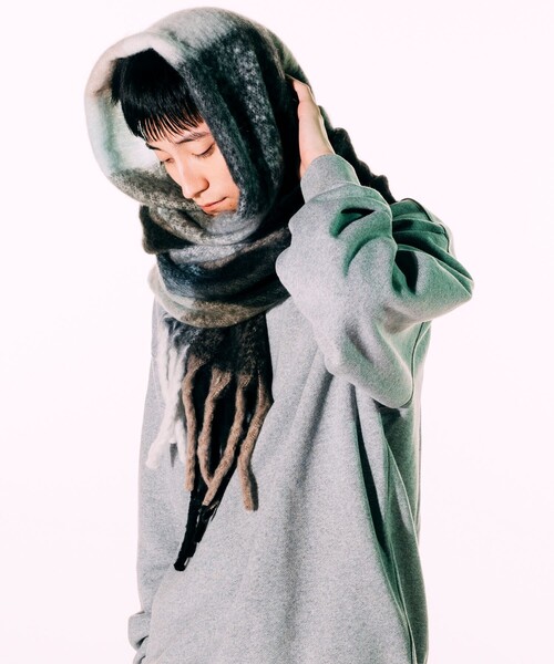 FREAK'S STORE（フリークスストア）の「チェック ボリューム マフラー（マフラー・メンズ・ブラック/イエロー/オレンジ・ﾌﾘ-）」の12枚目の写真