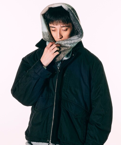 FREAK'S STORE（フリークスストア）の「チェック ボリューム マフラー（マフラー・メンズ・ブラック/イエロー/オレンジ・ﾌﾘ-）」の13枚目の写真