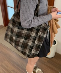 aimoha（アイモハ）の「チェック柄トートバッグ (AW)（トートバッグ）」