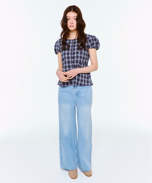 fekete ワイドルーズデニム インディゴブルー M FEKETE（フェケテ）の「LOOSE WIDE DENIM / ワイドルーズデニム
