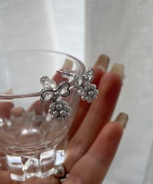 nomnom（ノムノム）の「【nomnom】リボンパールピアス（ピアス（両耳用））」