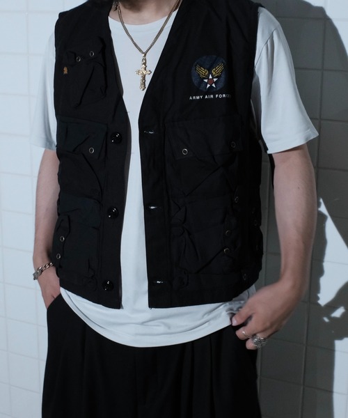 ALPHA INDUSTRIES FV-2 ベスト ブラック ミリタリー 黒 90s ALPHA INDUSTRIES 