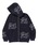 XLARGEiGNXg[Wj́uALLOVER LOGO ZIP HOODED SWEATSHIRTip[J[jvbubN
