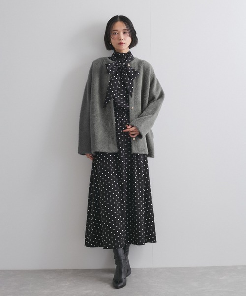 ❣️最終値下げ❣️定価42000円‼️最高級フェレット使用のレディースカーディガン ❣️最終値下げ❣️定価42000円‼️最高級フェレット使用の