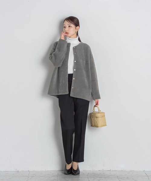 ❣️最終値下げ❣️定価42000円‼️最高級フェレット使用のレディースカーディガン ❣️最終値下げ❣️定価42000円‼️最高級フェレット使用の