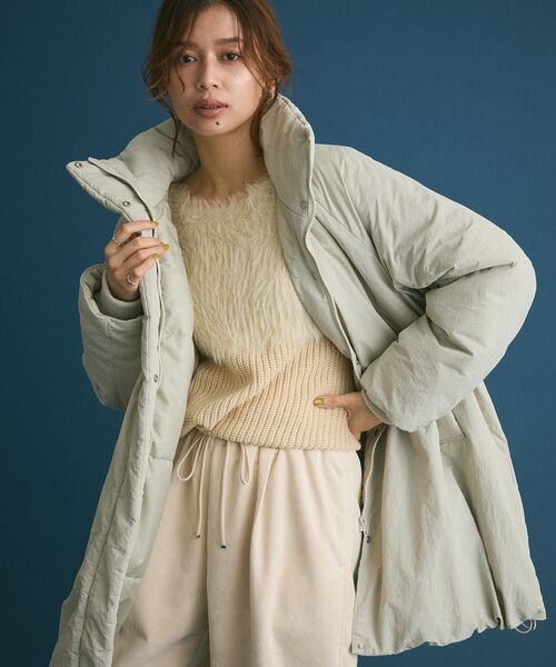 Petit fleur（プチフルール）の「・Petit Fleur シャギーキリカエニット（ニット/セーター・レディース・オフホワイト/チャコールグレー/ピンク/サックスブルー/グレイッシュベージュ/アイボリー・FREE）」の17枚目の写真