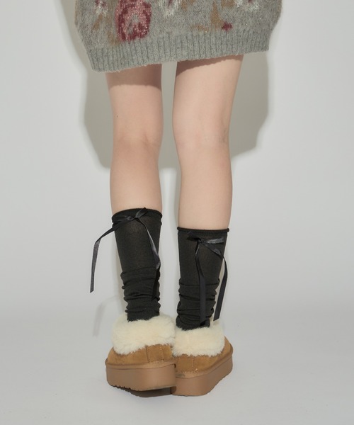 ROOPTOKYO（ループトウキョウ）の「シースルーリボンハイソックス（ソックス/靴下・レディース・ホワイト/ブラック・FREE）」の10枚目の写真