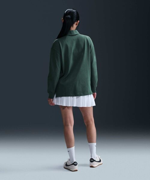 ナイキ（NIKE）（レディース）エッセンシャル オーバーサイズ 長袖ポロシャツ FZ5814-338 ナイキ（NIKE）（レディース）エッセンシャル オーバーサイズ