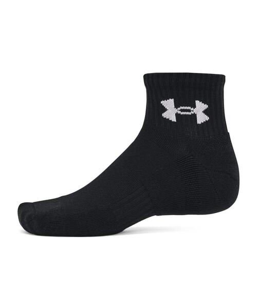UNDER ARMOUR（アンダーアーマー）の「UAトレーニング コットン クオーター ソックス （3足セット）（トレーニング/メンズ/レディース）（ソックス/靴下・レディース・ブラック系その他・S/M/L）」の4枚目の写真
