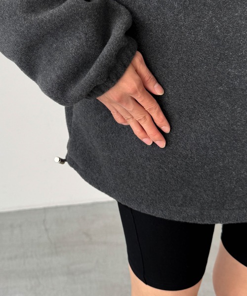 CANAL JEAN（キャナルジーン）の「El mar　フリースハーフジップパーカー（パーカー・レディース・チャコールグレー/グレー・ONE SIZE）」の13枚目の写真